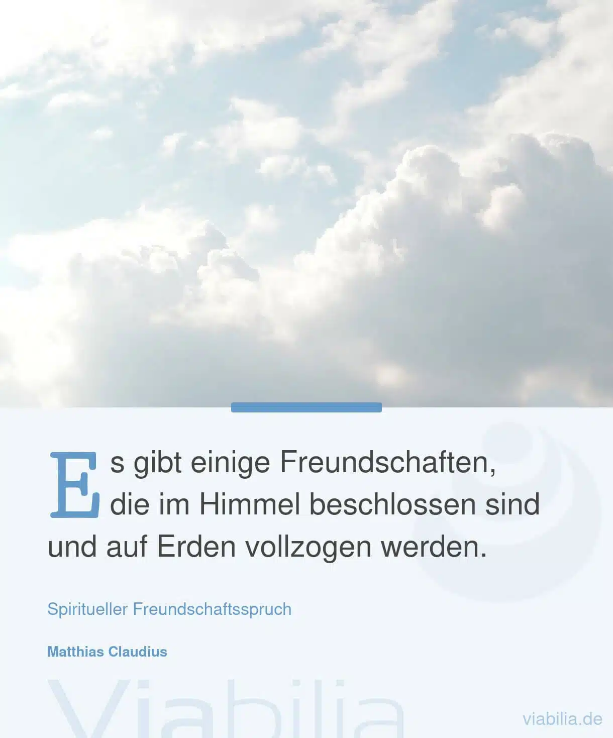 Spiritueller Freundschaftsspruch über Freundschaften, die im Himmel geschlossen werden