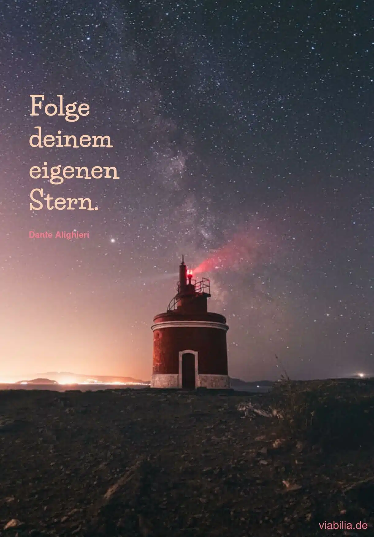 Spruch: folge deinem eigenen Stern mit Bild