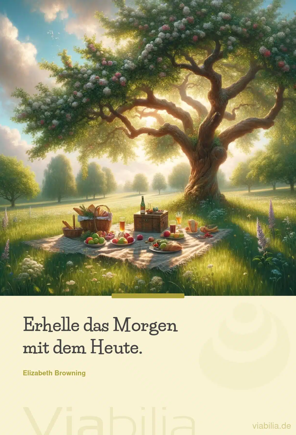 Spruch: Erhelle das Morgen mit dem Heute