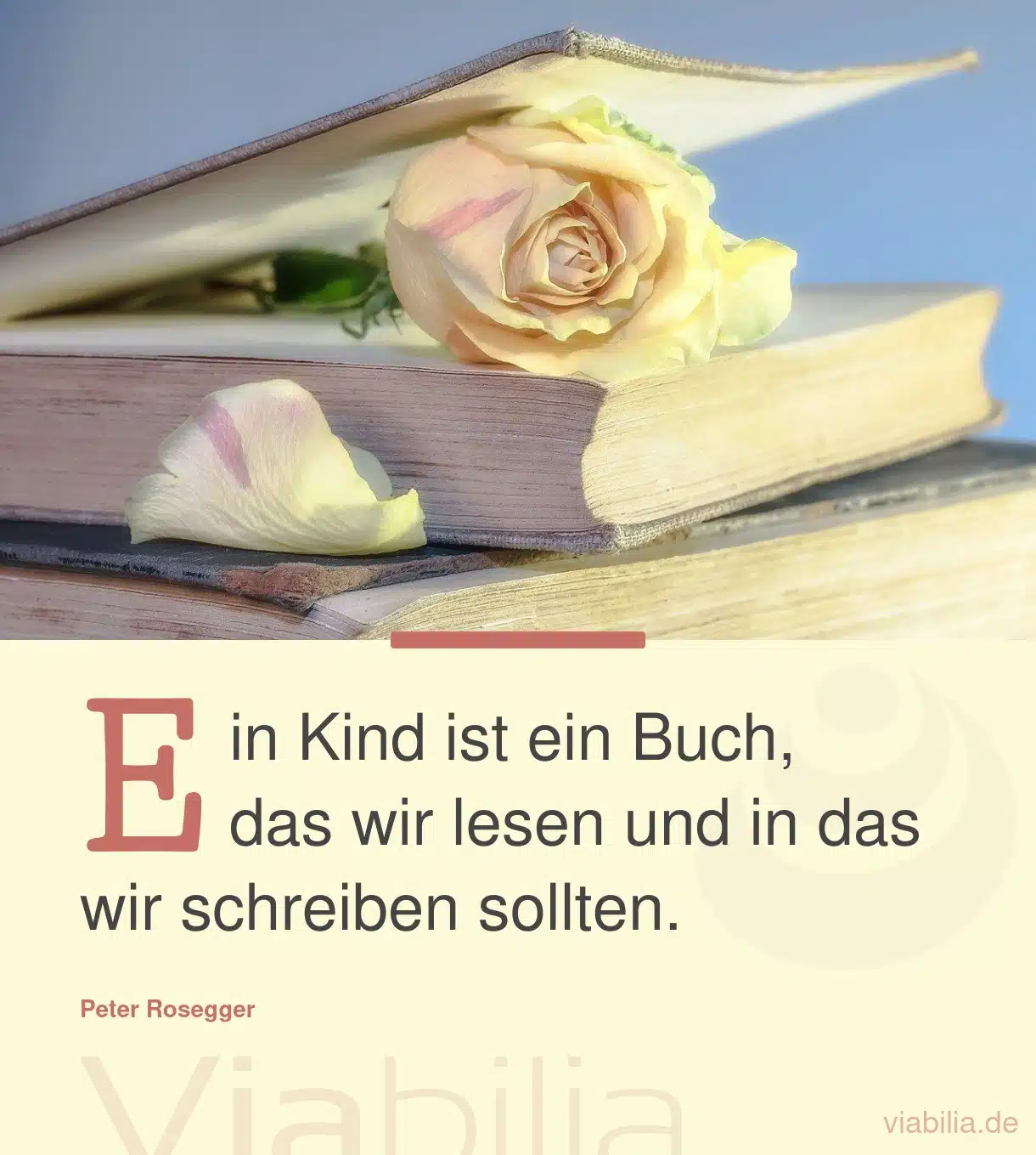 Spruch über Erziehung: Kind ist wie ein Buch