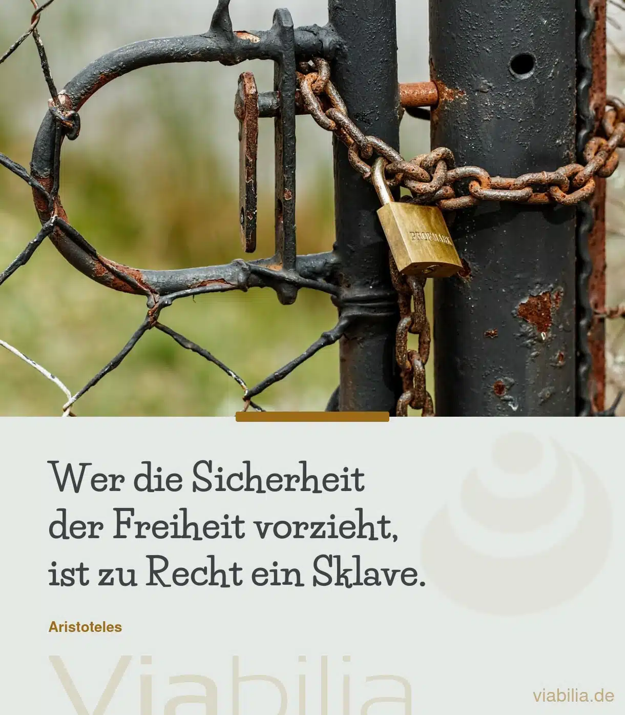 Spruch über Freiheit versus Sicherheit