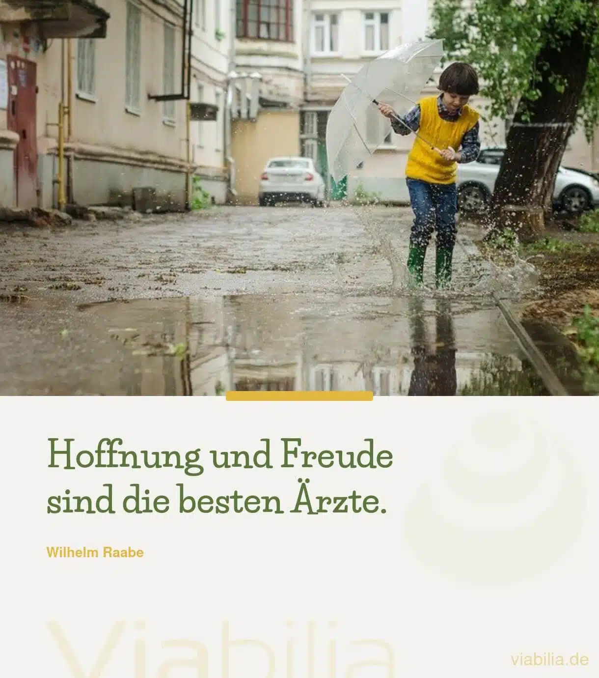 Optimistischer Spruch über die Freude und die Hoffnung