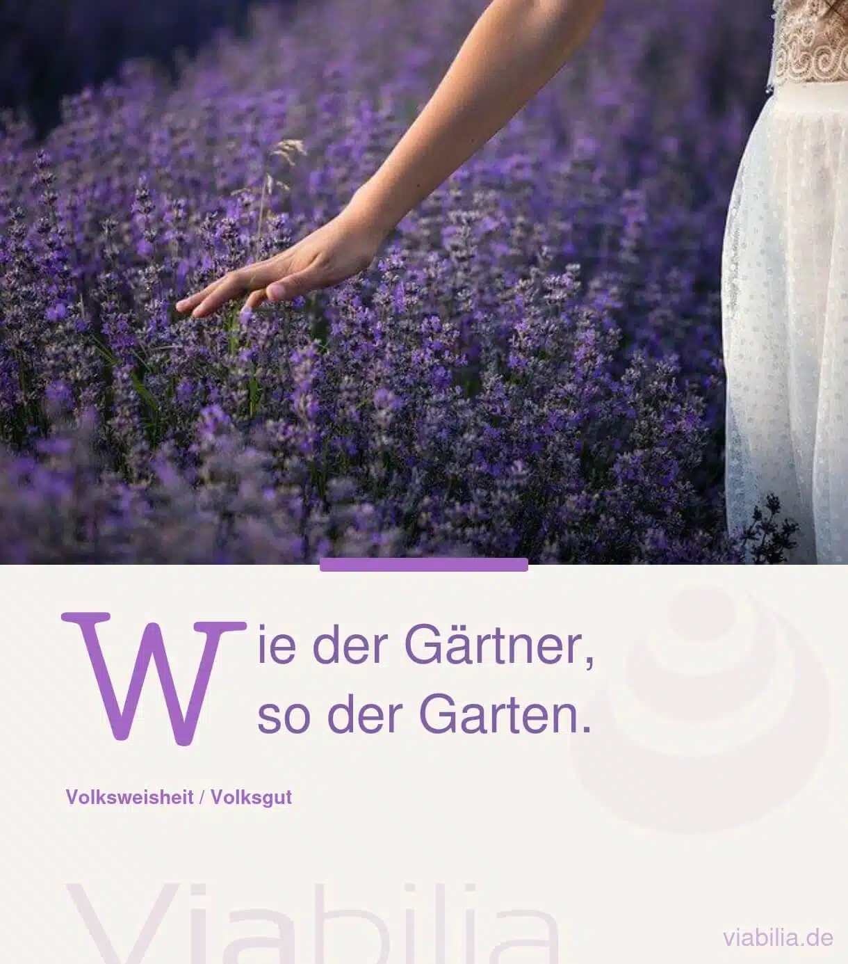 Spruch: wie der Garten, so der Gärtner