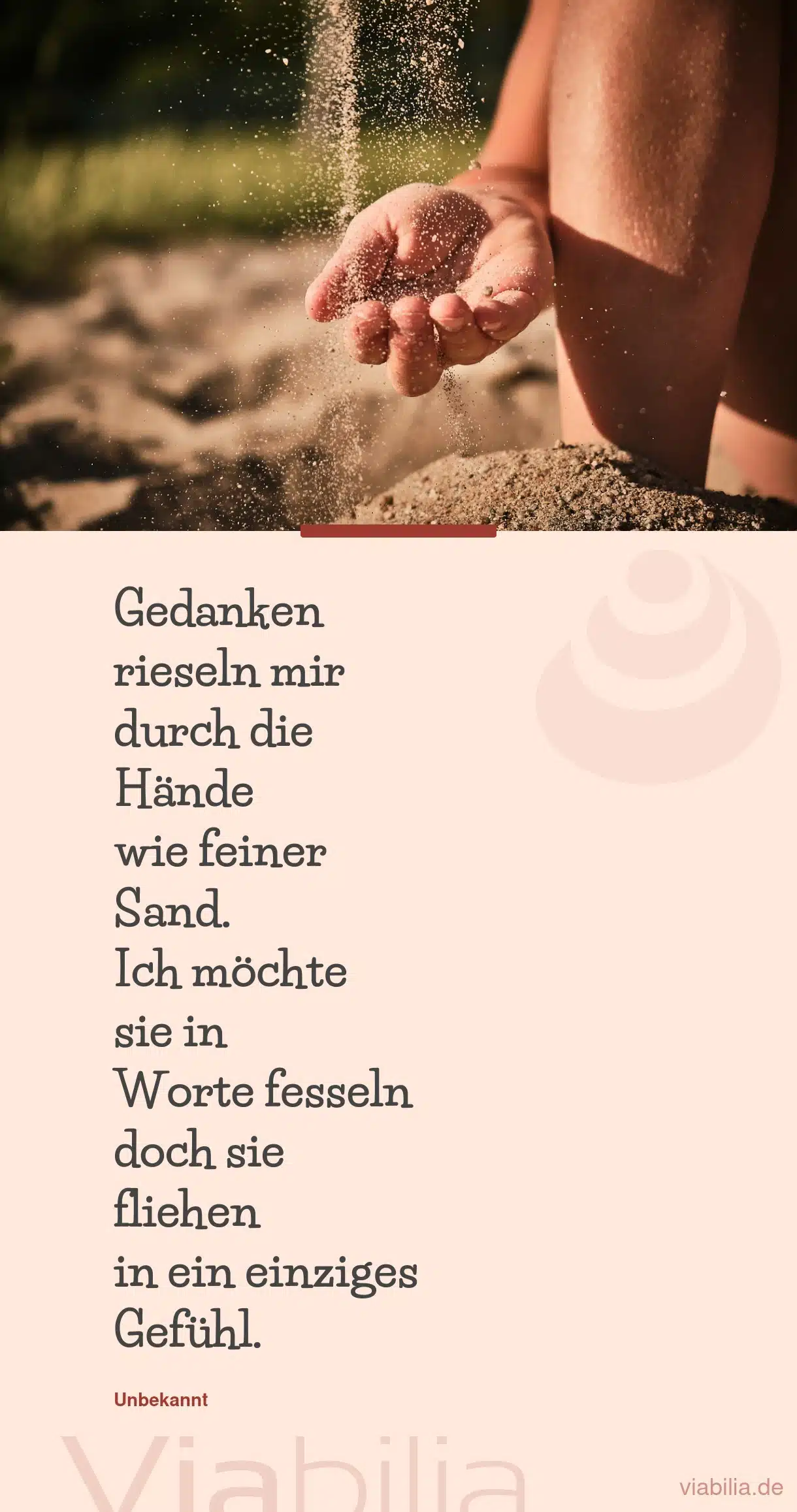 Spruch: Gedanken und Gefühl