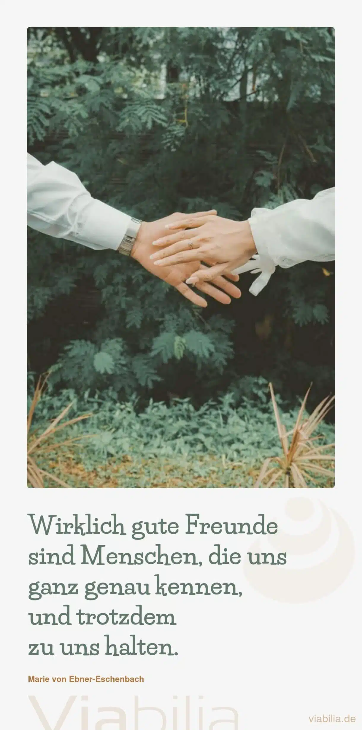 Freundschaftsspruch: Güte in einer Freundschaft