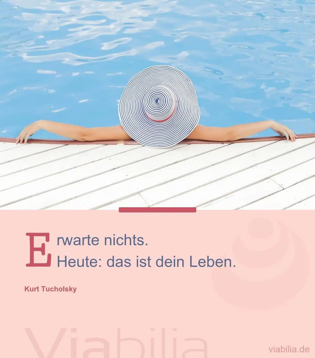 Spruch über das Leben im Heute und die Erwartungen