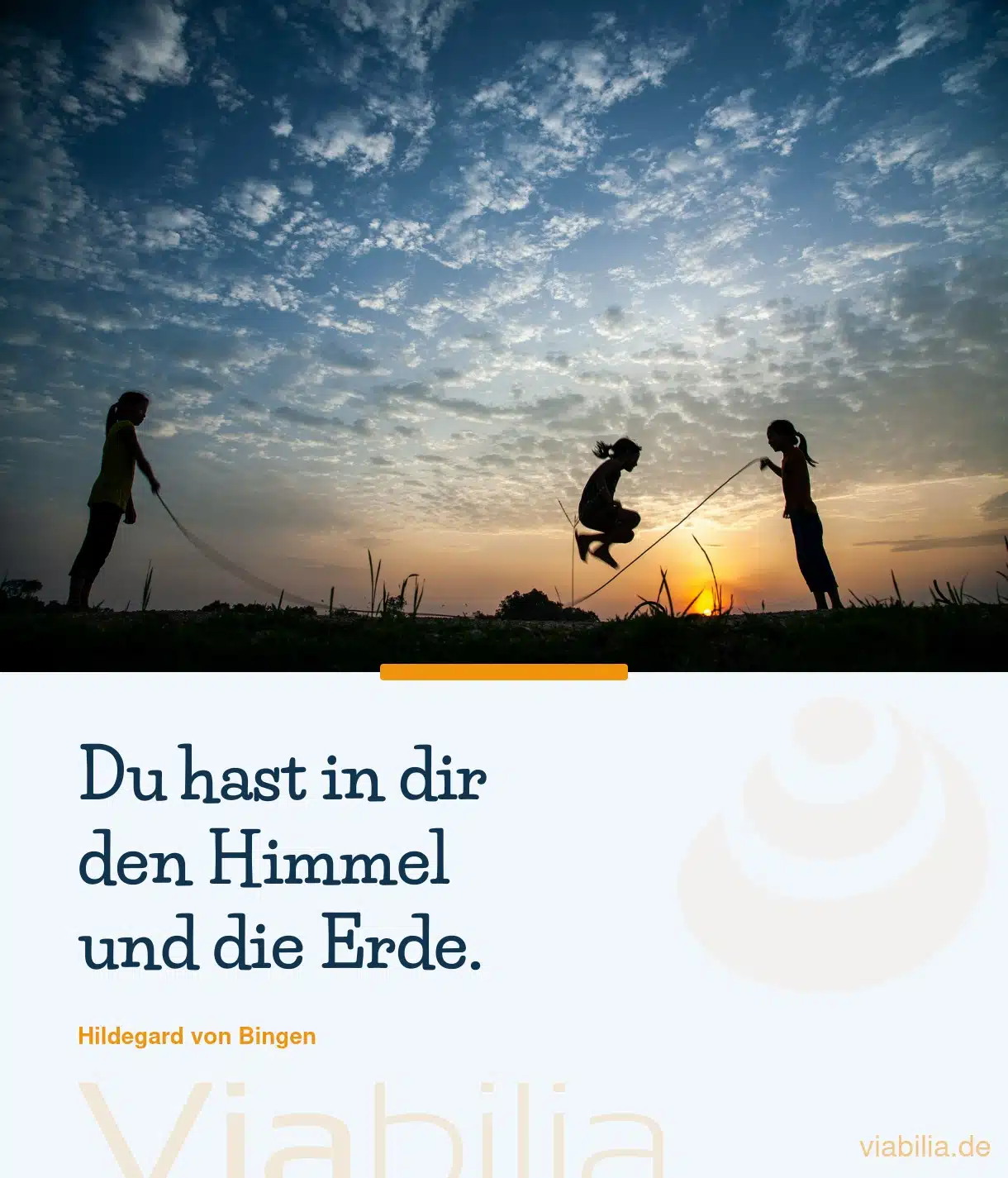 Spruch über Himmel und Erde im Menschen