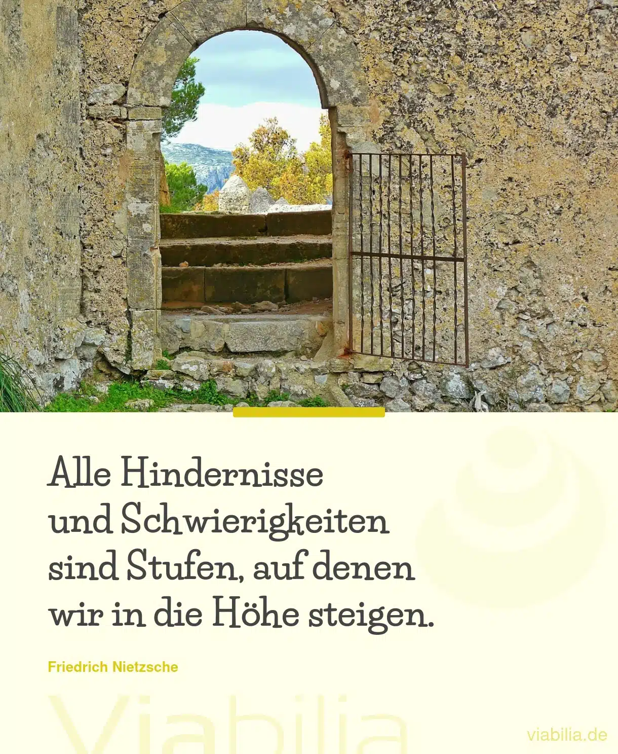 Spruch über Hindernisse und Schwierigkeiten