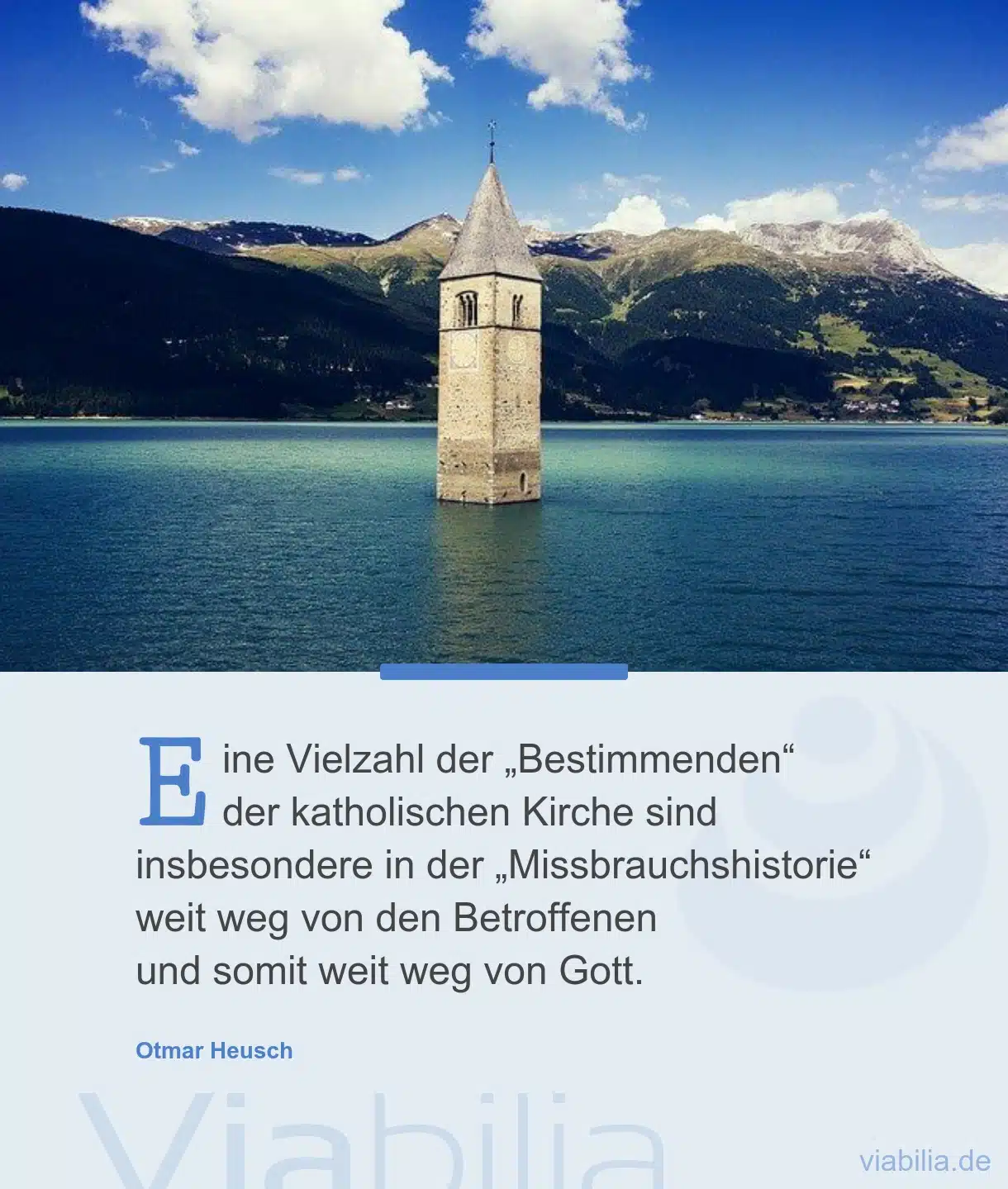 Spruch zum Nachdenken über den Missbrauch in der katholischen Kirche