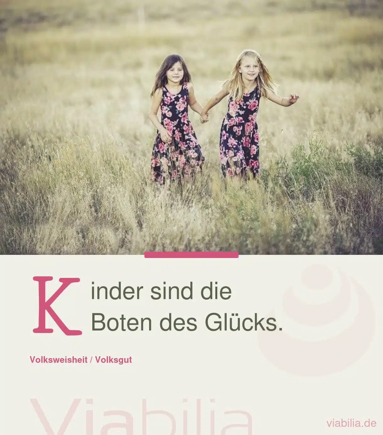 Spruch: Kinder als Boten des Glücks, passend zur Geburt