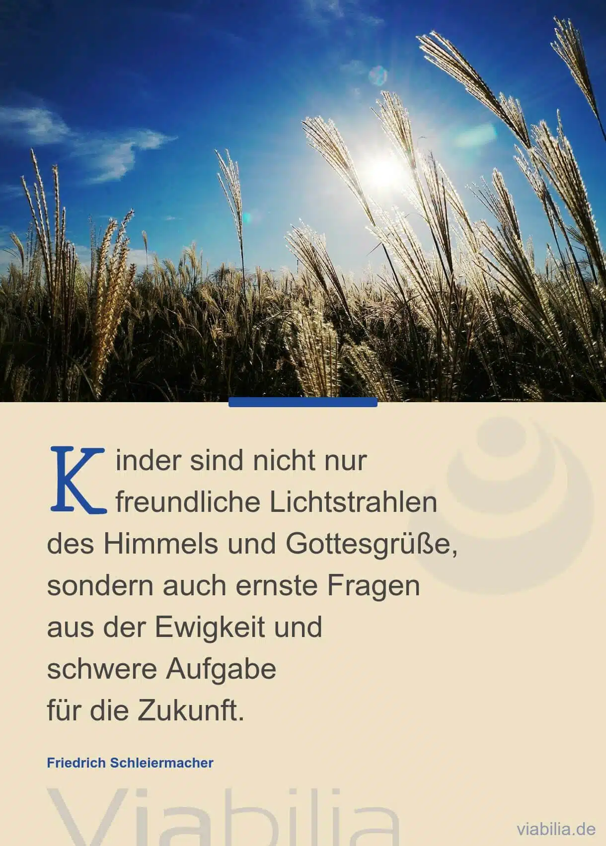 Spruch über Kinder und Frage an Ewigkeit