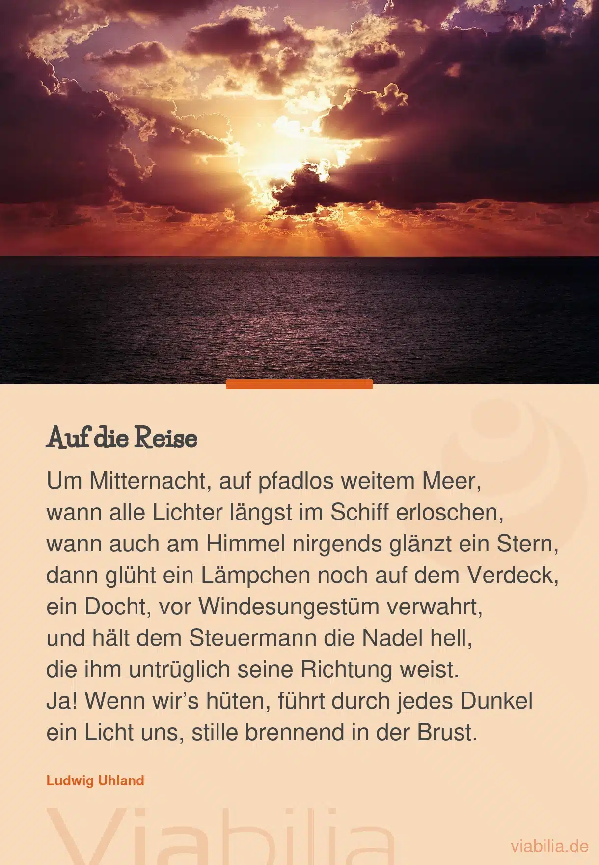 Spruch: Licht durchs Dunkel