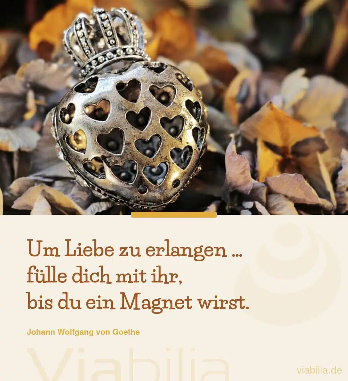 Liebesspruch: Liebe geben als Magnet