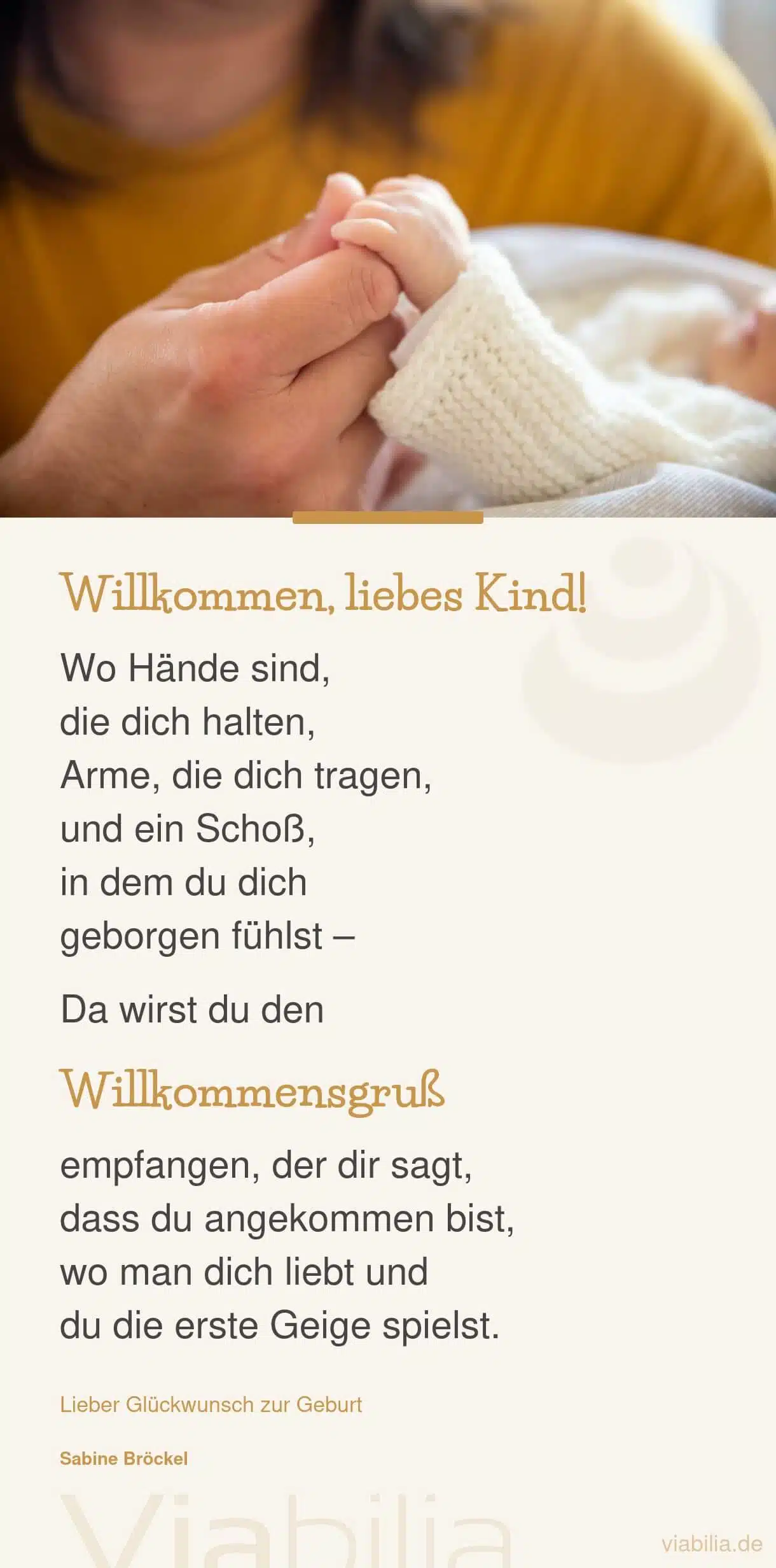 Liebe geben: willkommen, liebes Kind