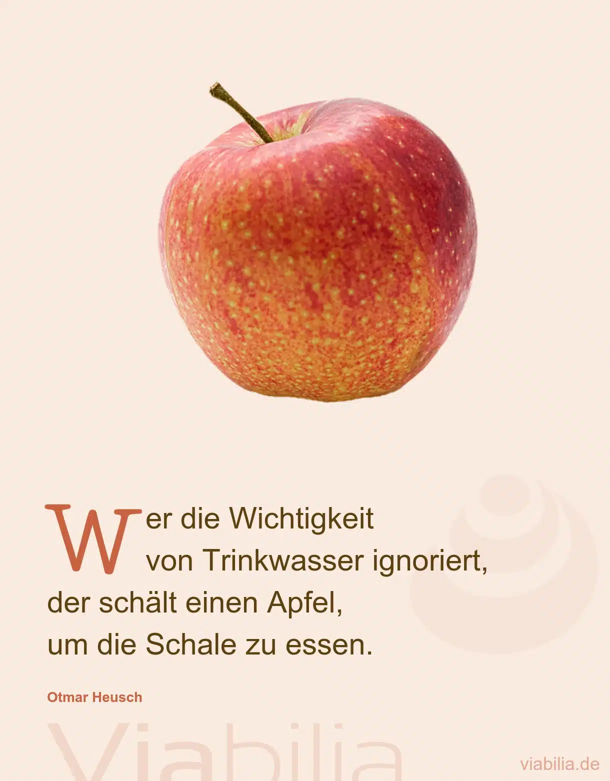 Spruch zum Nachdenken über Trinkwasser