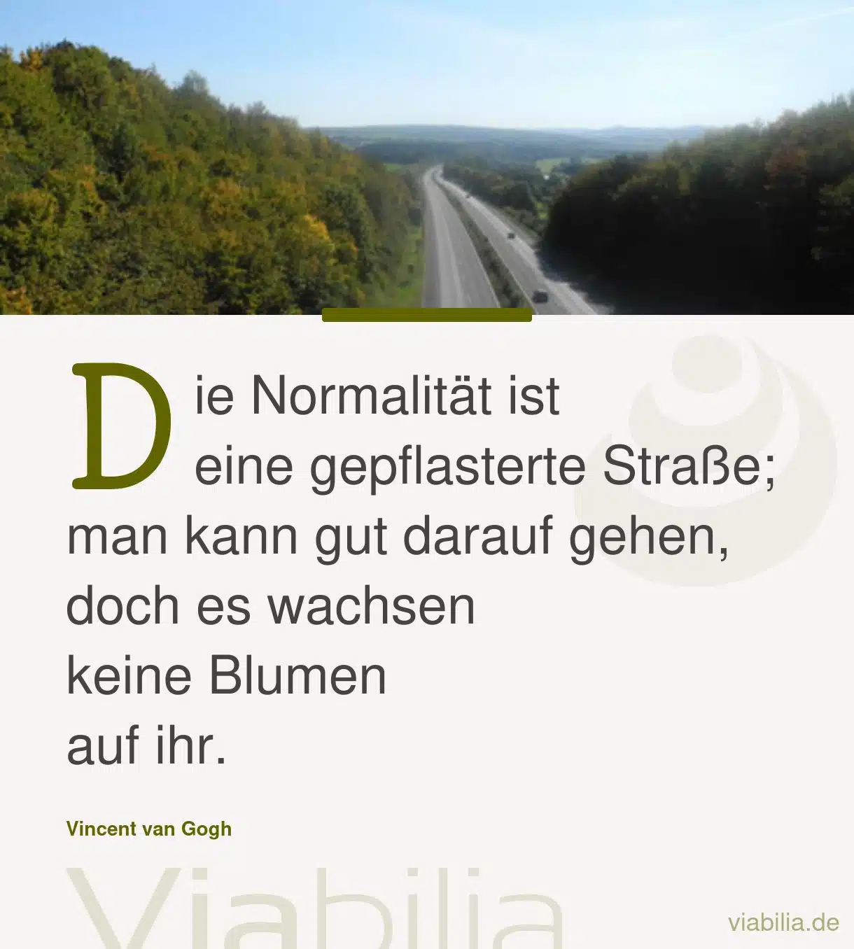 Spruch über Normalität und Authentizität