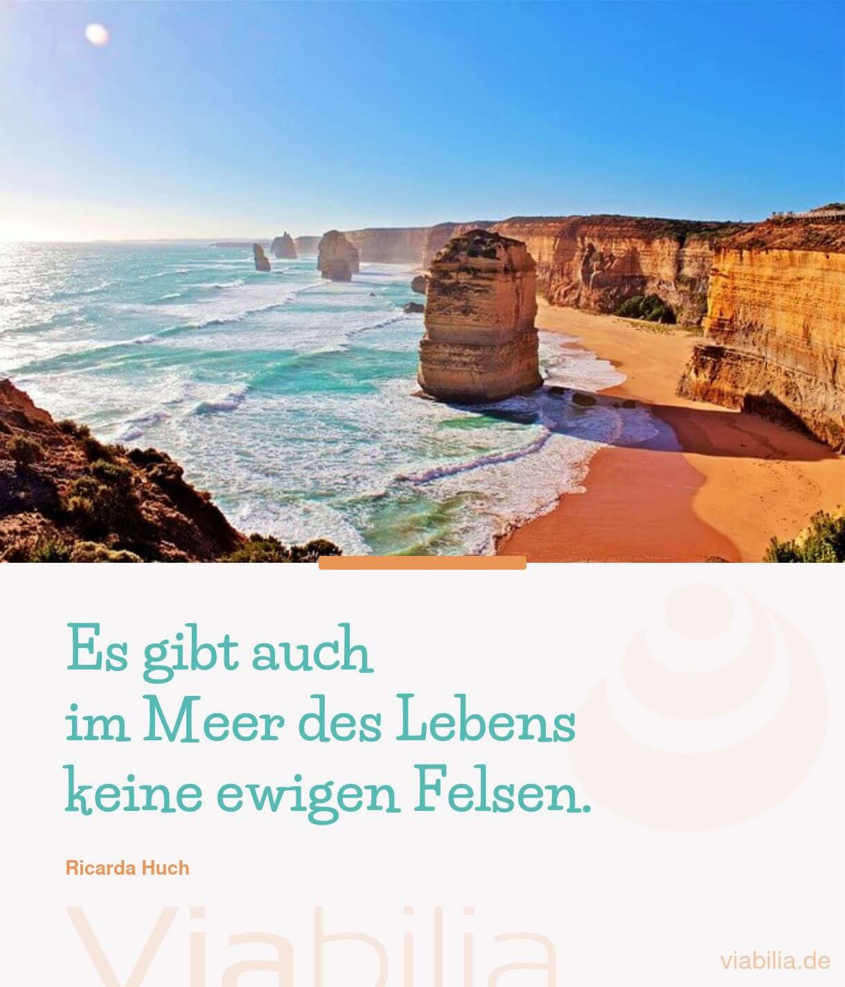 Spruch über Veränderung im Meer des Lebens