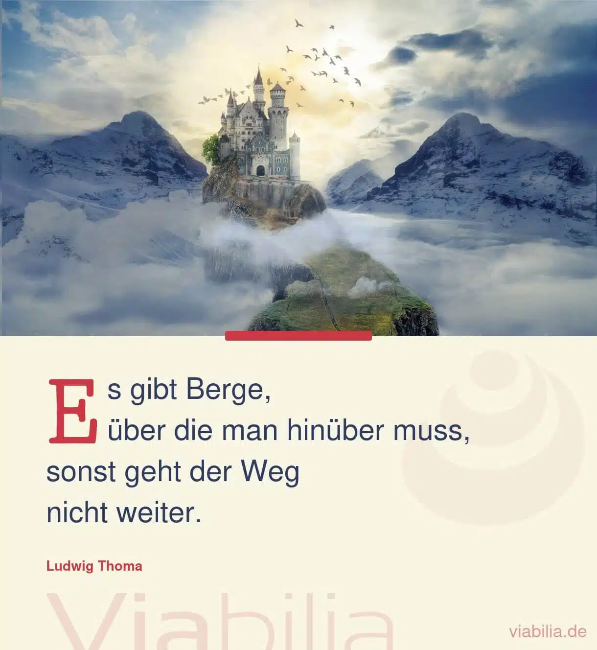 Spruch über Berge, die zu überwinden sind