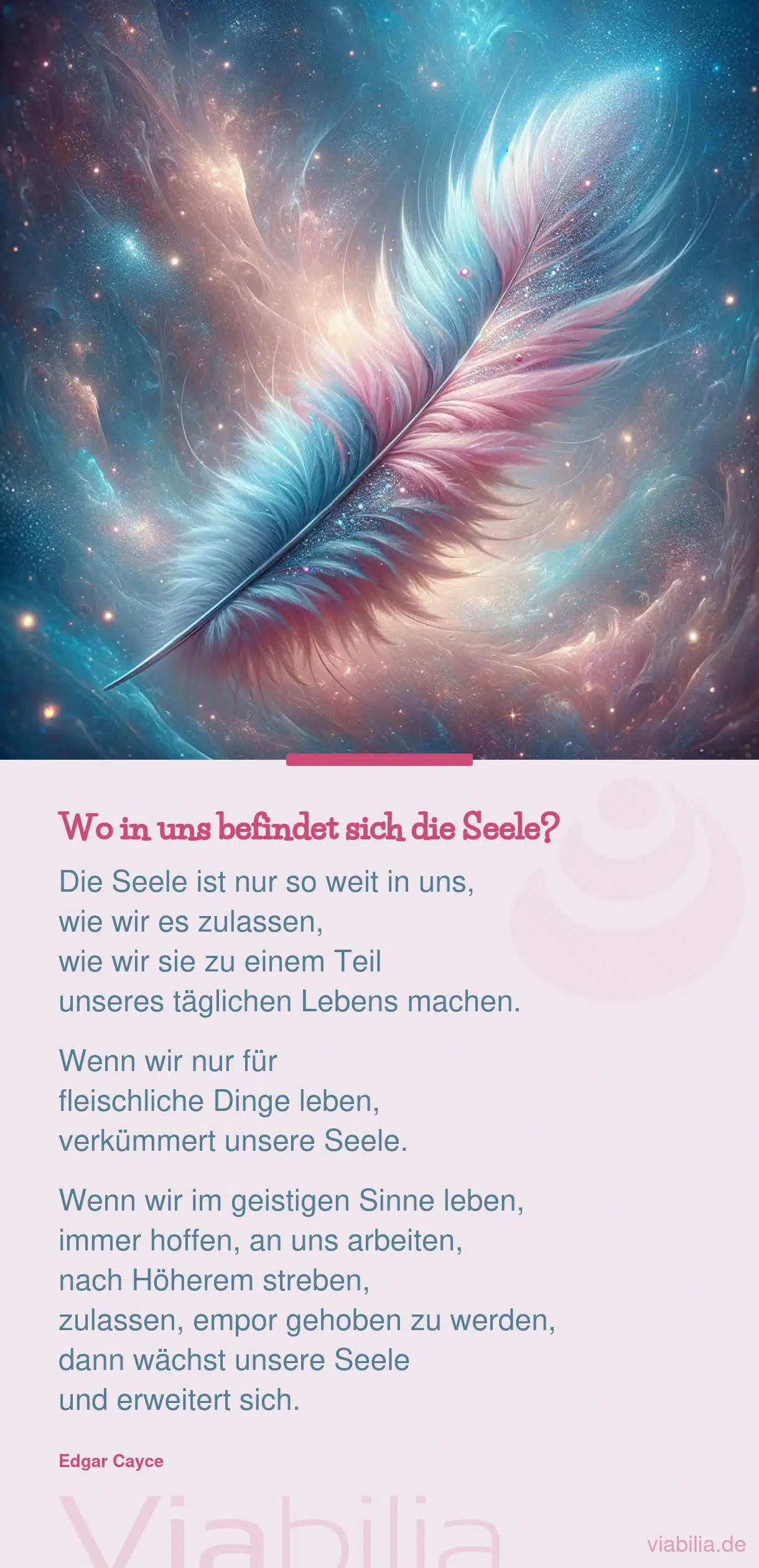 Spruch: Wo befindet sich die Seele