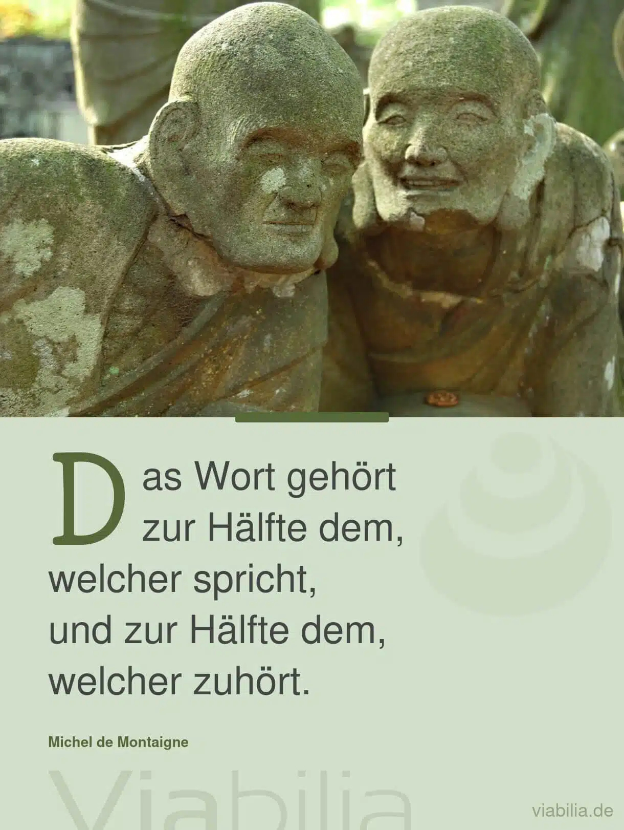 Spruch über das Sprechen und Zuhören