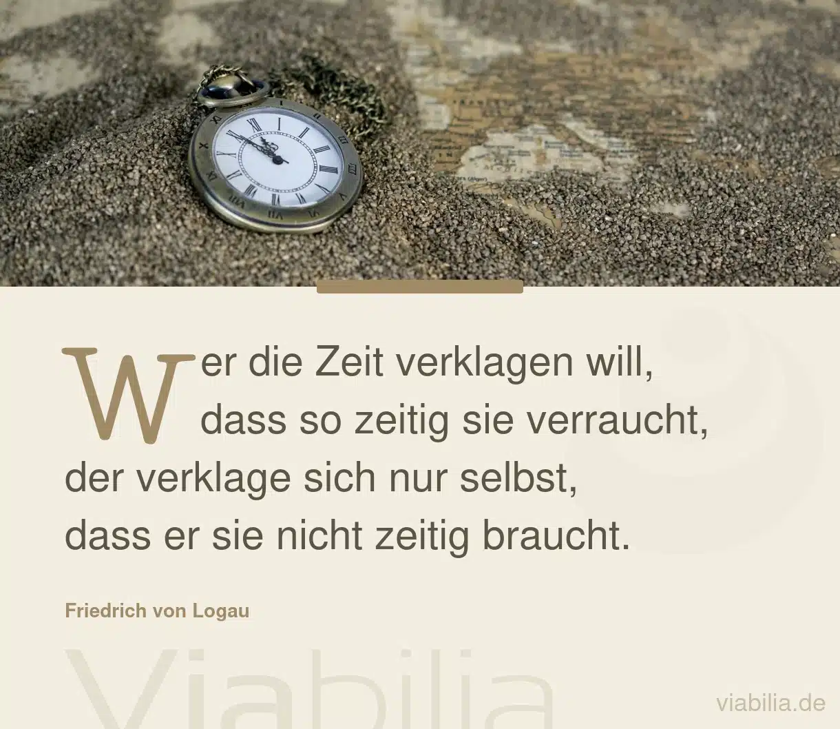 Spruch: die Zeit verklagen