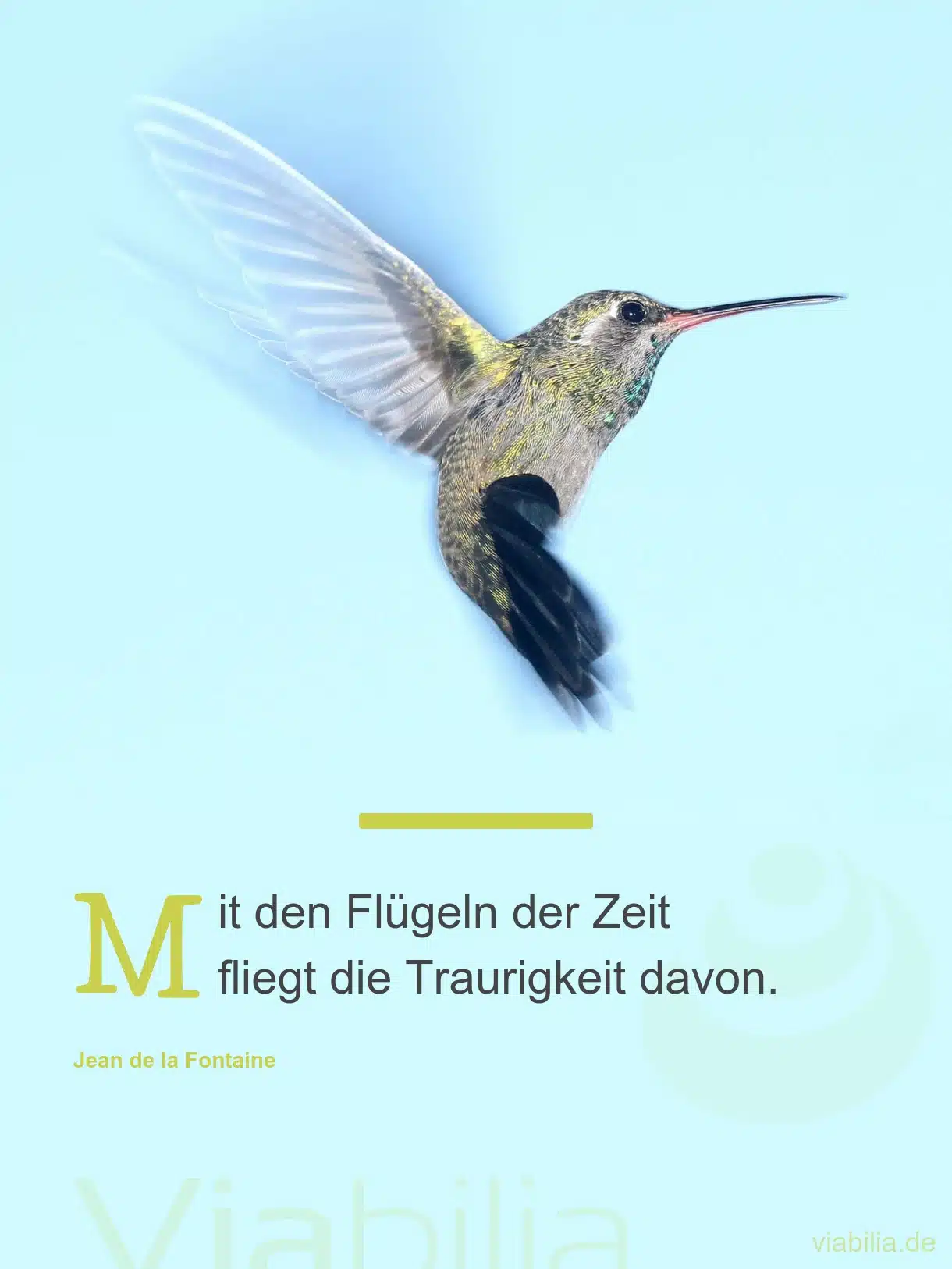 Trauerspruch: Mit den Flügeln der Zeit