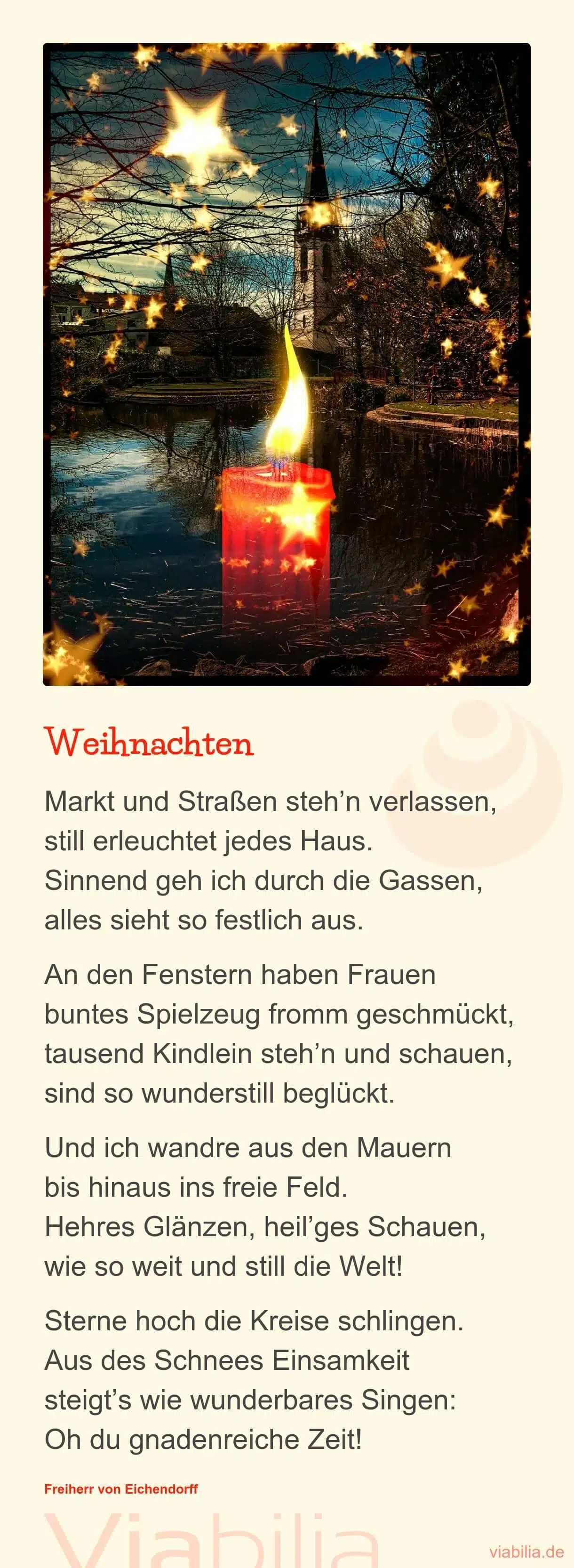 Weihnachtsgedicht: Markt und Straßen