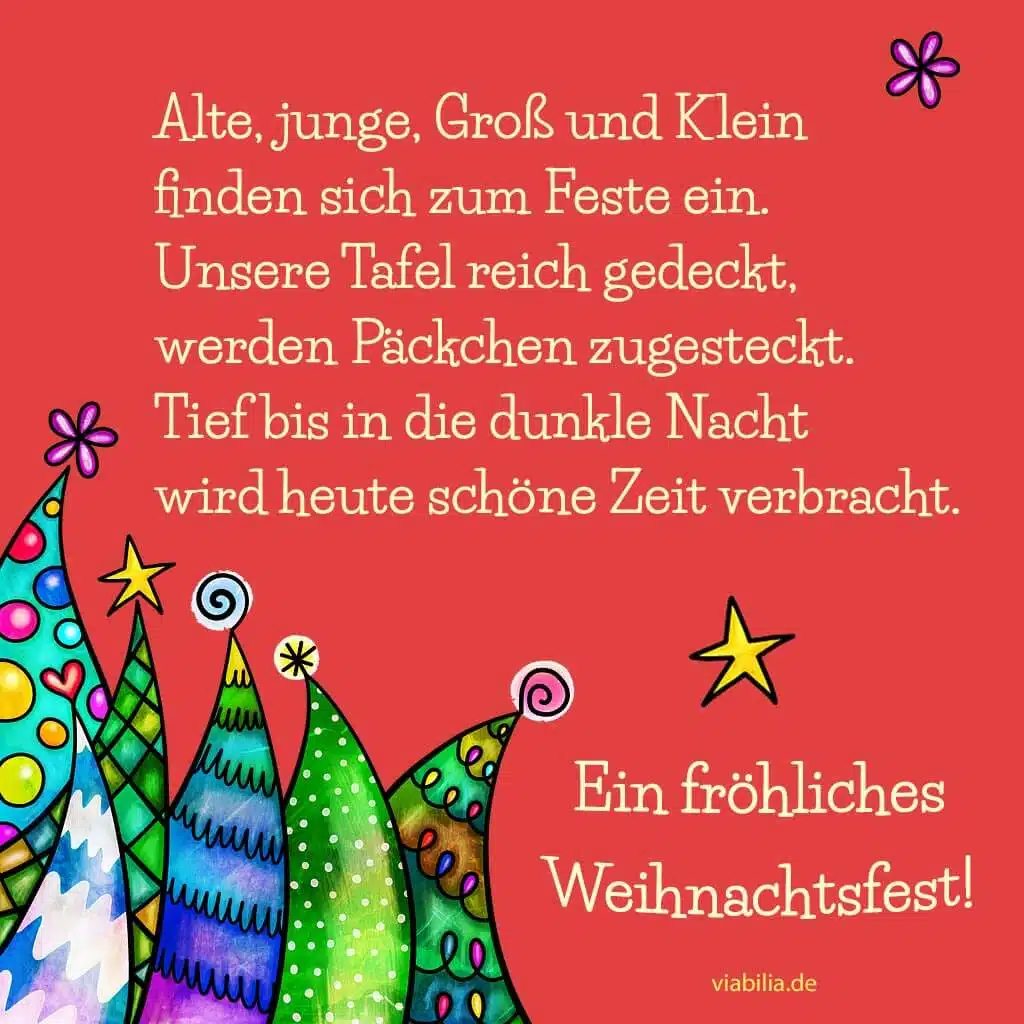 Fröhliche Weihnachtsgrüße in Reimform