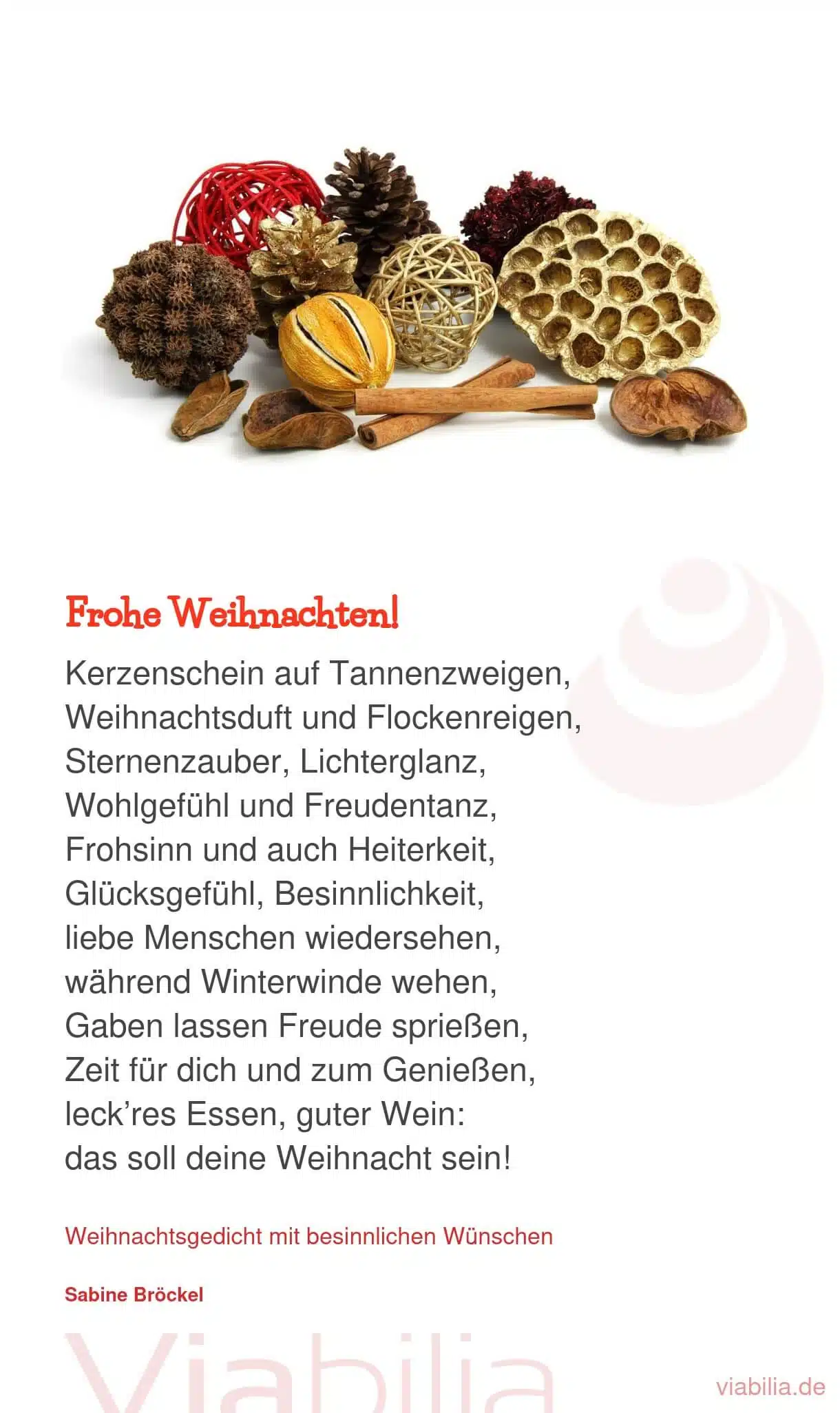 Weihnachtsgedicht: Kerzenschein und Tannenzweigen