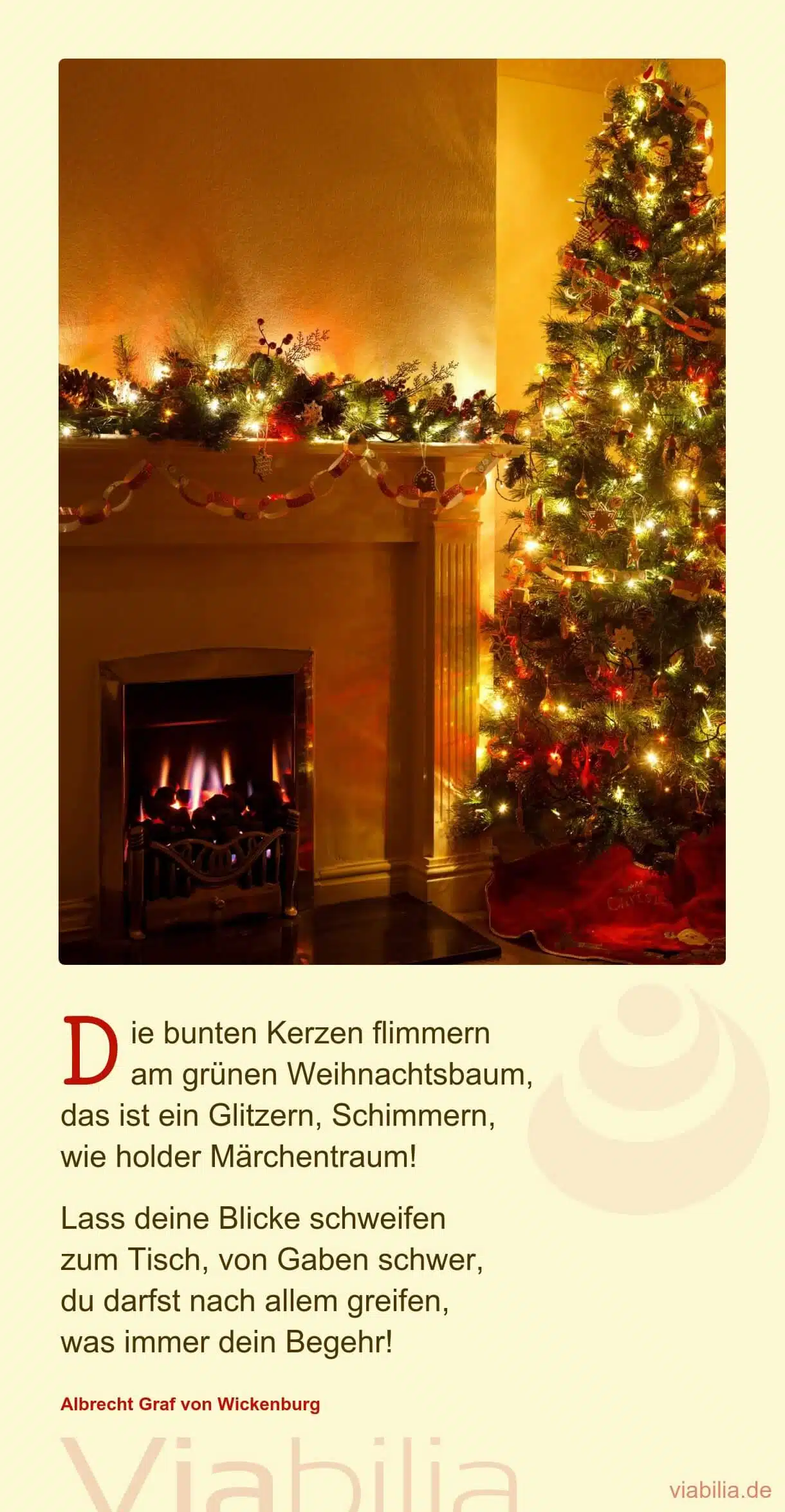 Zauberhaftes Weihnachtsgedicht