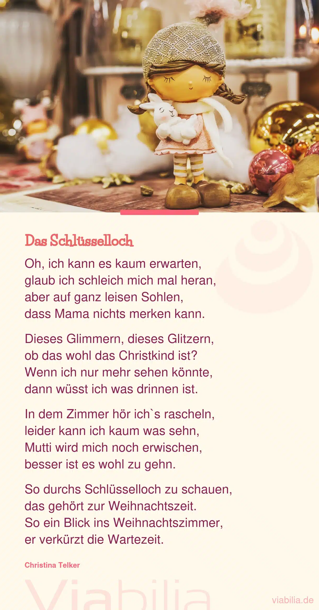 Weihnachtsgedicht: Das Schlüsselloch