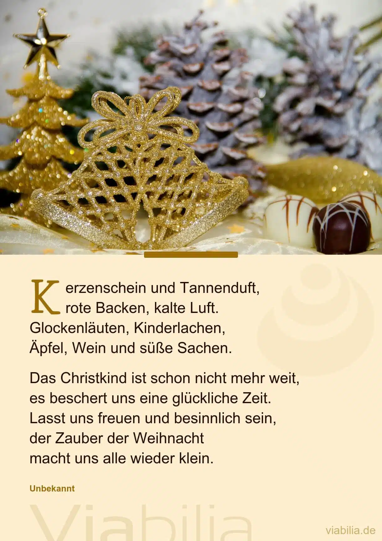 Weihnachtsgedicht: Kerzenschein und Tannenduft