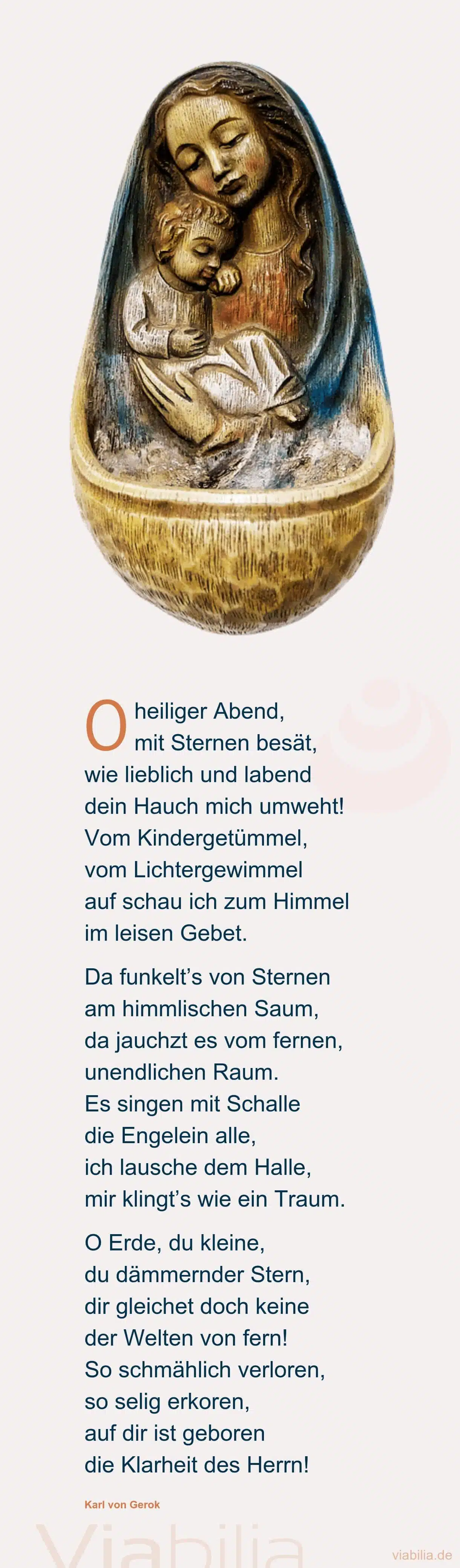 Weihnachtsgedicht, klassisch, o Heiliger Abend