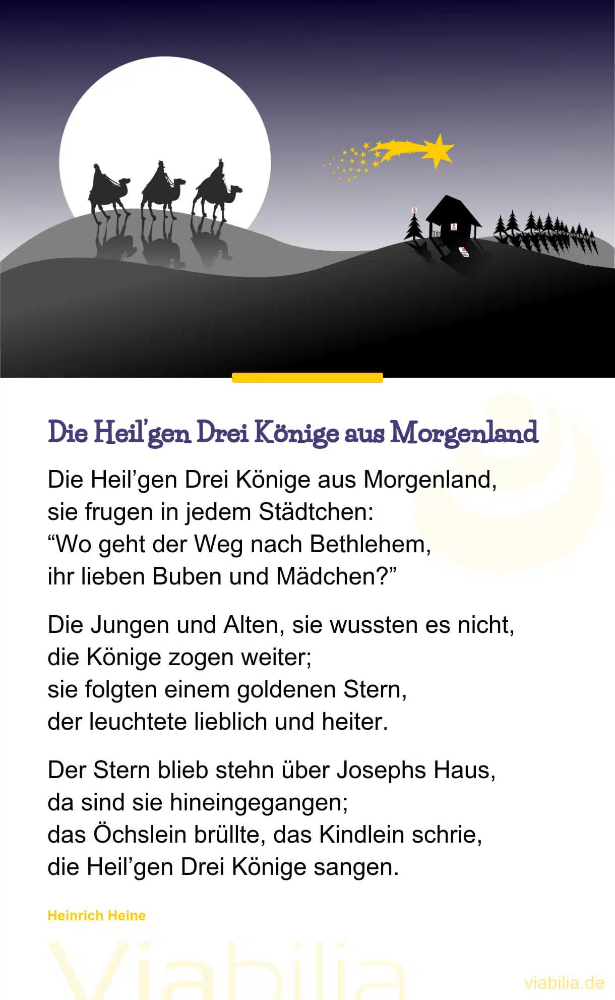 Gedicht zu Weihnachten über die drei Weisen