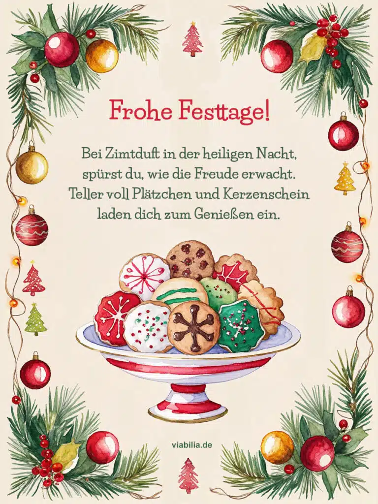 Weihnachtsgedichte mit Bild für frohe Festtage