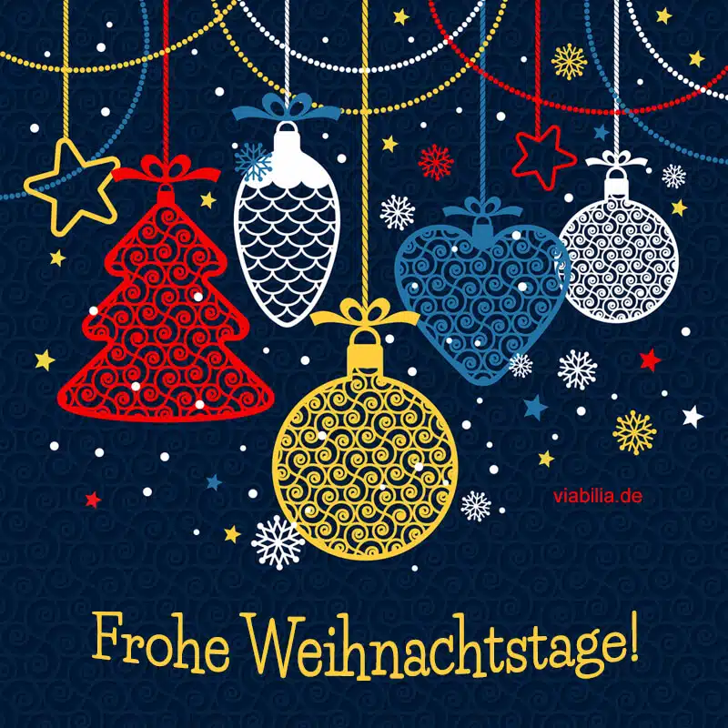 Festlicher Weihnachtsgruß mit edlen weihnachtlichen Motiven