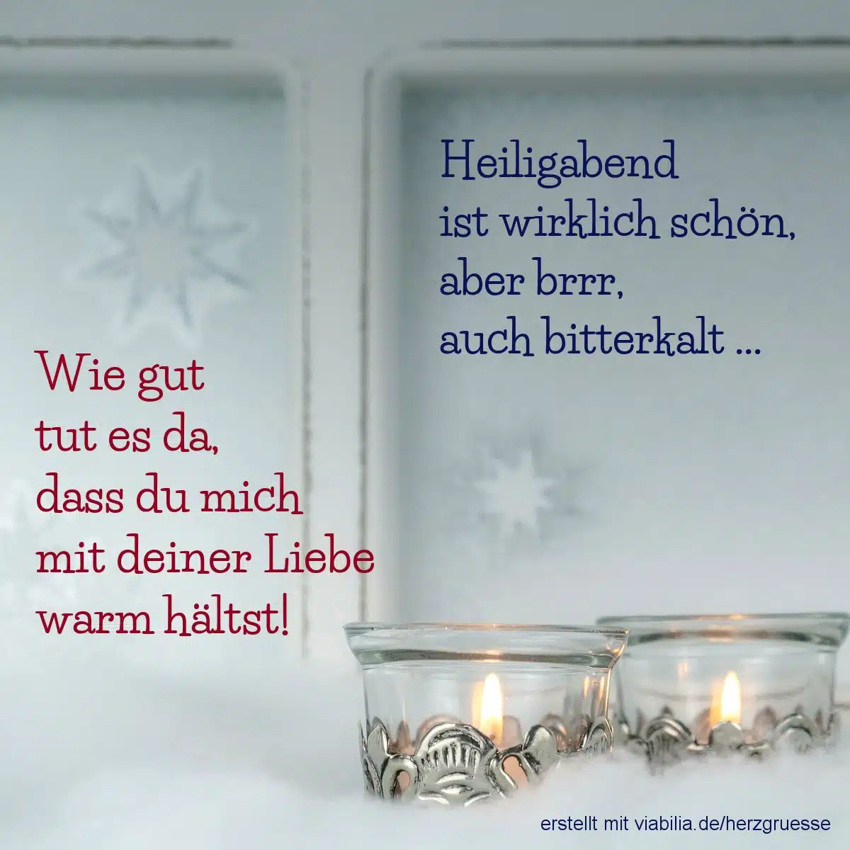 Weihnachtsgruß, wenn es kalt ist