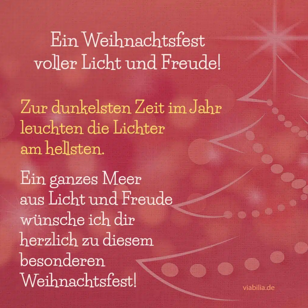 Weihnachtsgrüße voller Licht und Freude