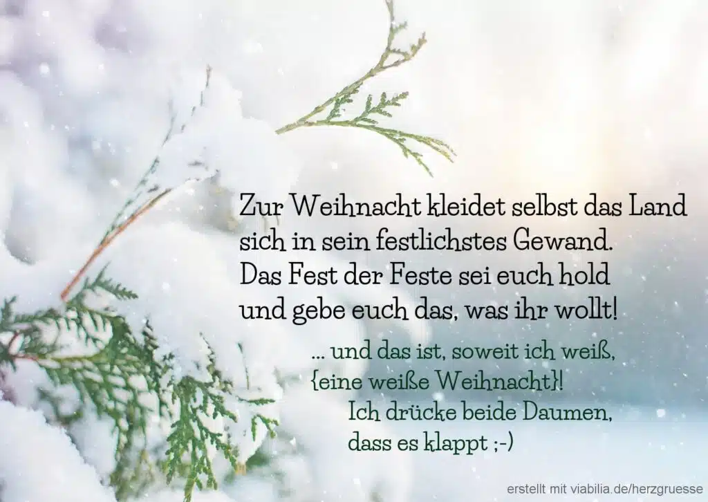 Weihnachtsgrußkarte für eine weiße Weihnacht