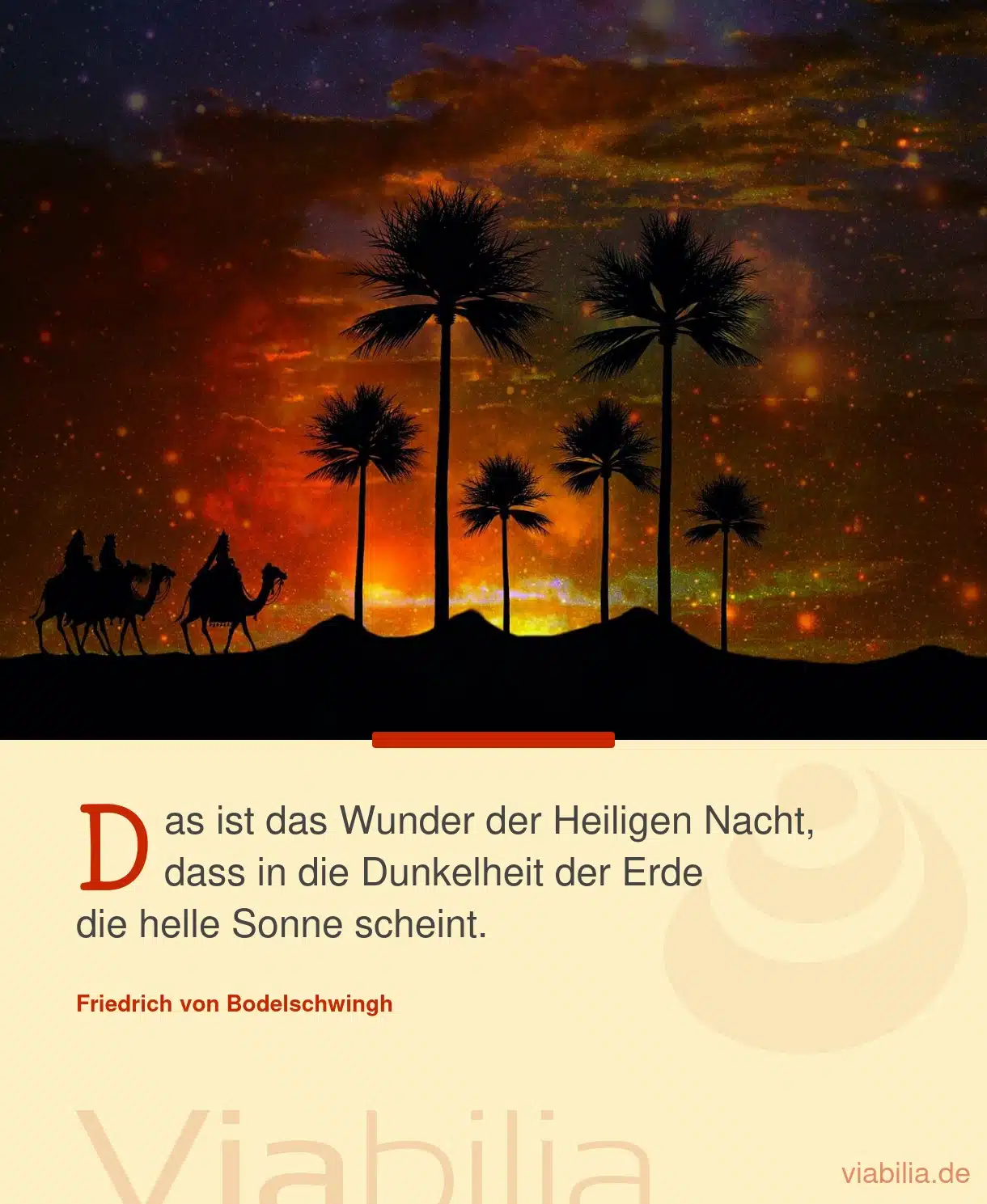 Weihnachtsspruch: Wunder der heiligen Nacht