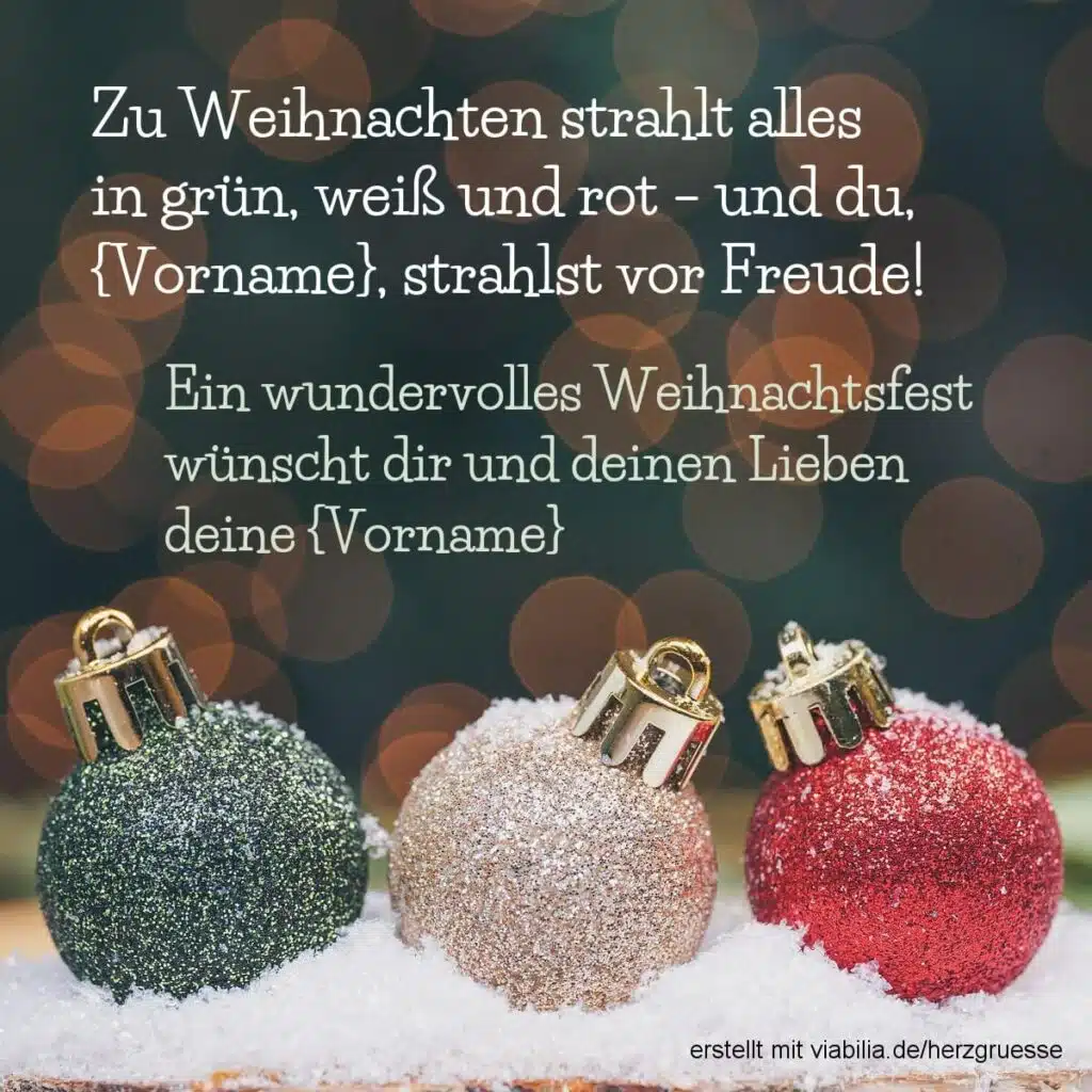 Weihnachtswünsche für ein vor Freude strahlendes Fest