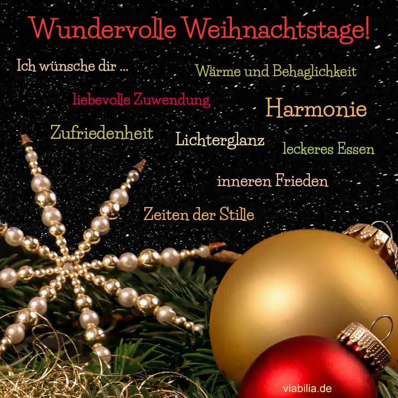 Weihnachtsgrüße mit vielen guten Wünschen