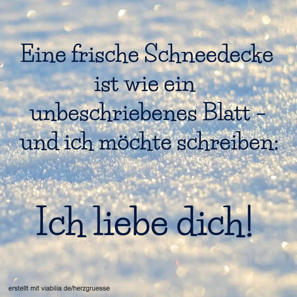 Wintergrüße: Ich liebe dich