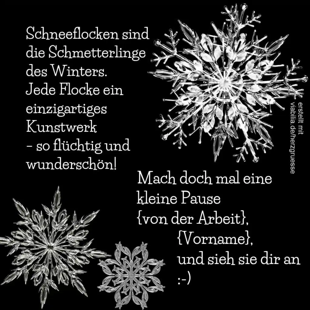 Wintergrüße mit Schneeflocken