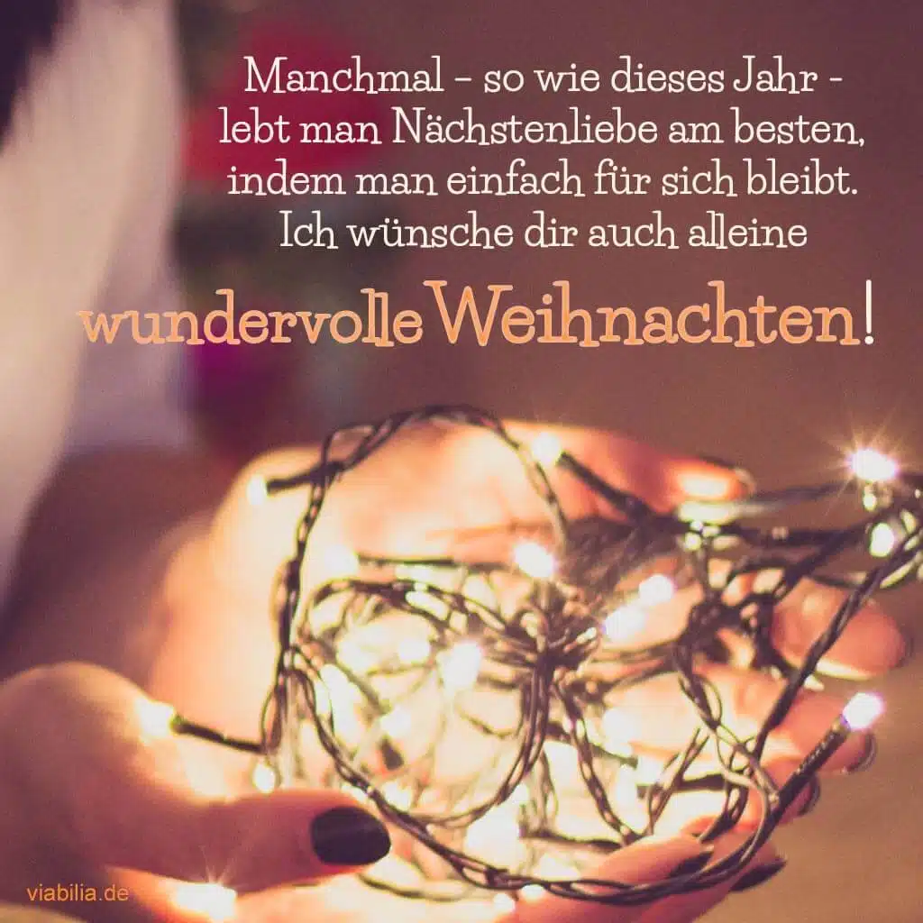 Wundervolle Weihnachten alleine